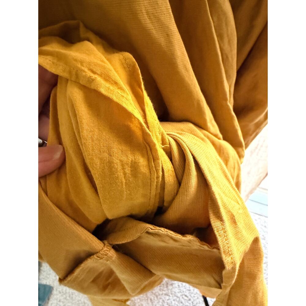 Ipekyol turkish designer boho 100% coton yellow dress euc M - Picture 4 of 9